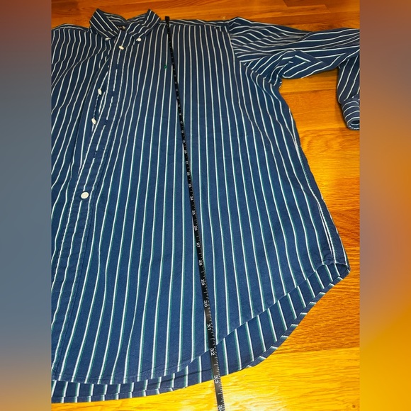 Ralph Lauren Blaire Striped Button Down Shirt Men’s XL Blue Green Cotton - Picture 5 of 11